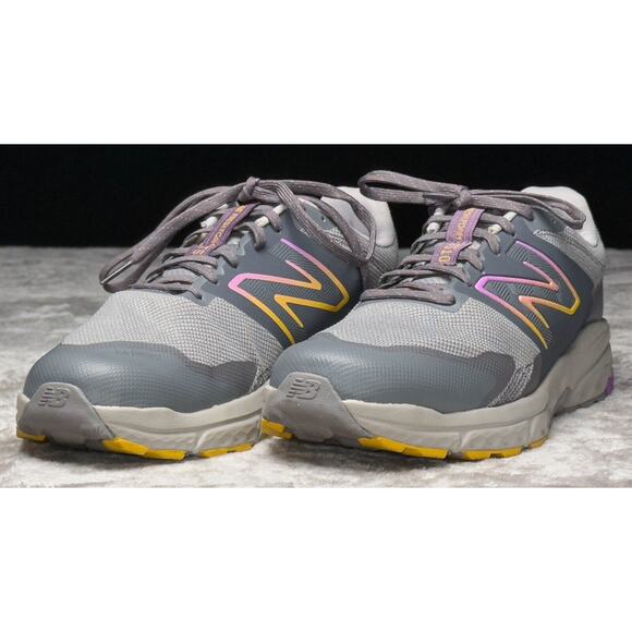 New Balance Fresh Foam t510 v6 Gray Pink Yellow Trail Running Sneakers Womens 10 - Picture 9 of 16